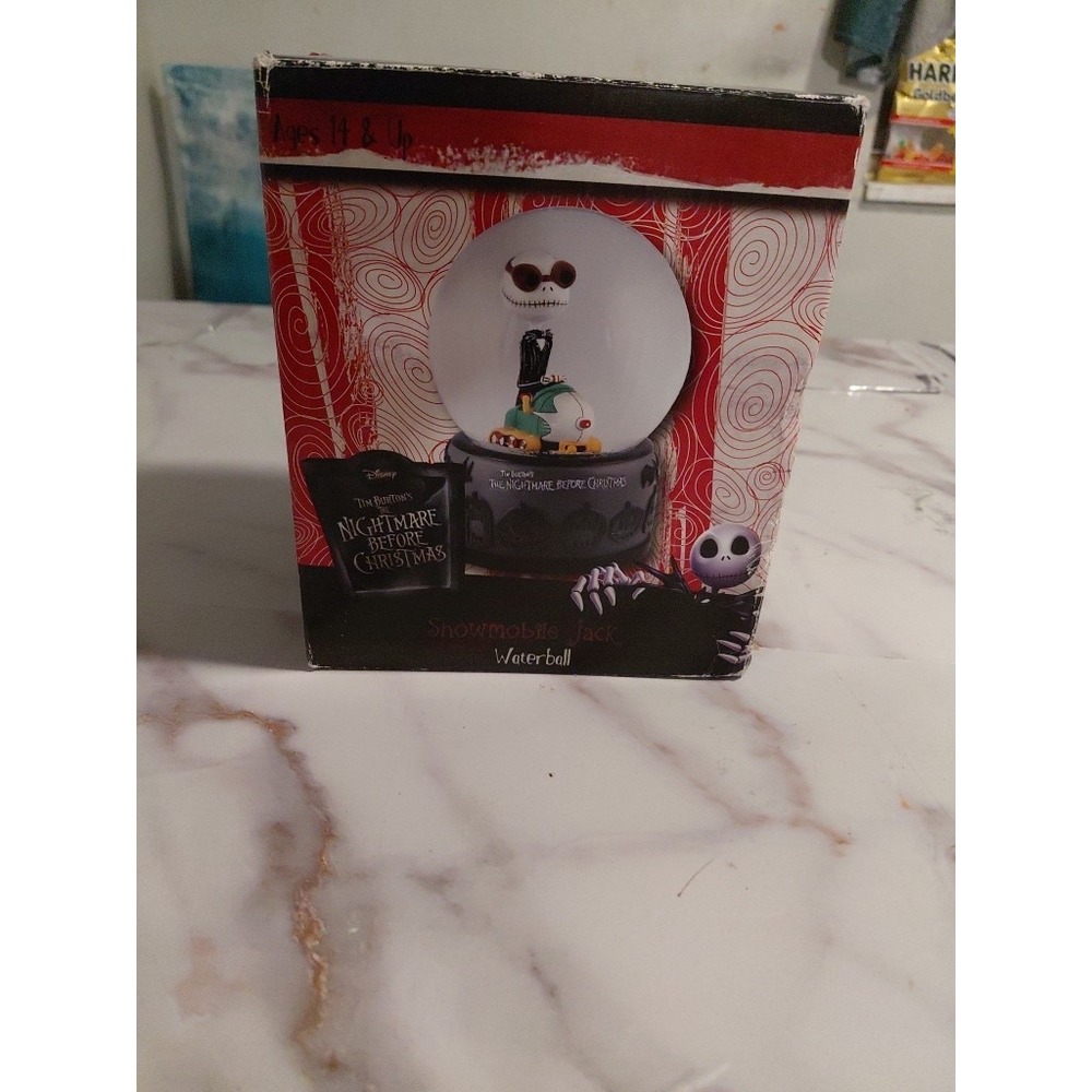 NECA The Nightmare Before Christmas Snowmobile Jack Skellington Waterball Figure